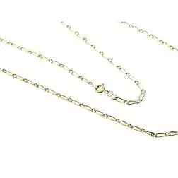 Collana 50cm catena maglia1+1 da 2.20mm in Oro Giallo 18kt