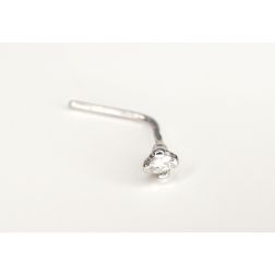 White gold and Diamond Nose piercing