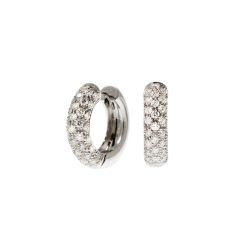 Boccole a Lobo Tonde con Diamanti (1.6cm x 1.7cm)