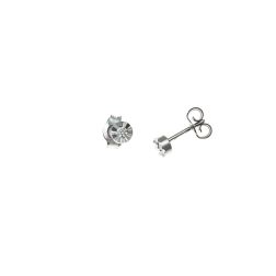 Earrings Faceted Circle 0,040ct - 3.70mm