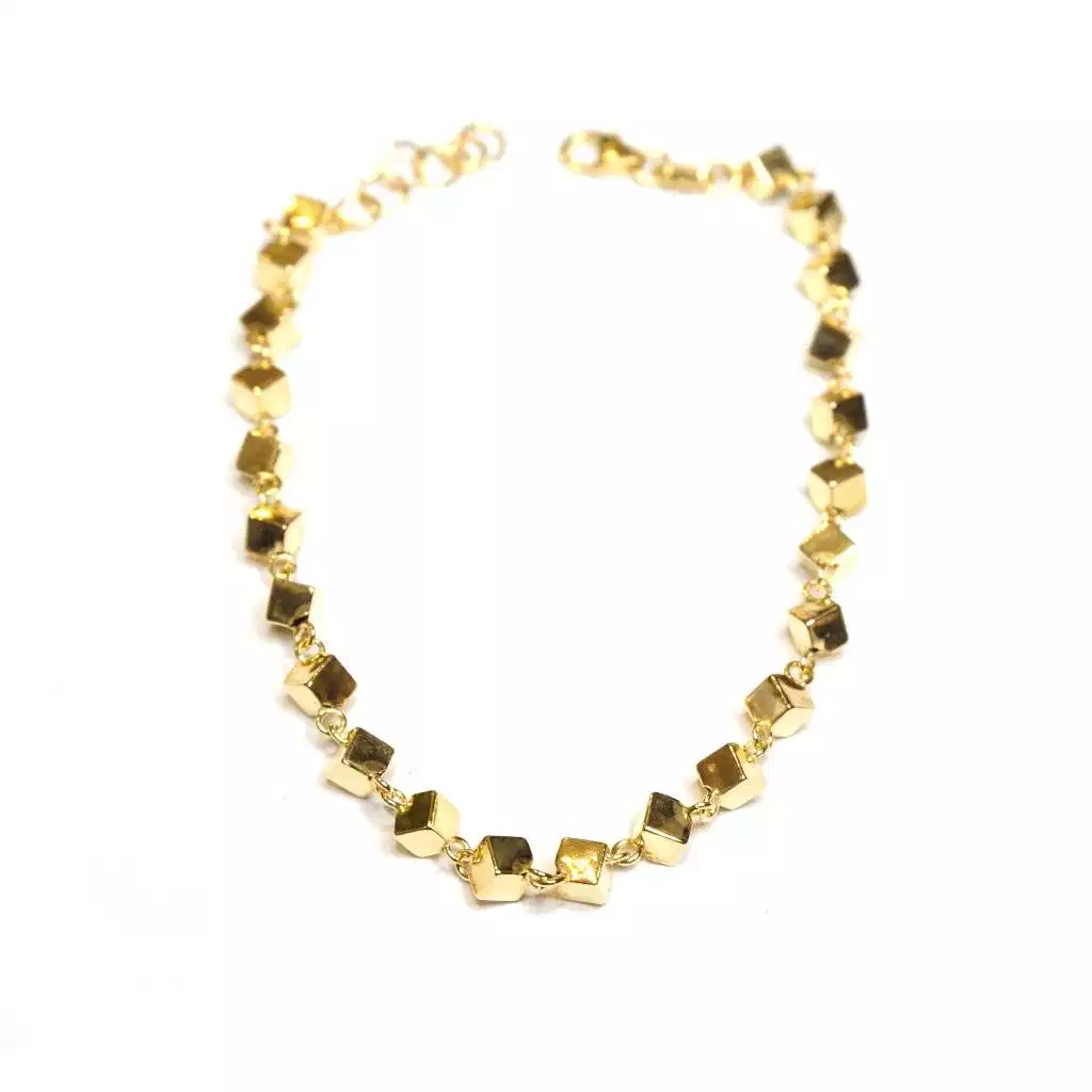 Bracciale cubi oro giallo