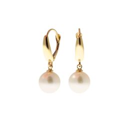 Orecchini Gancio Classico Perla Freshwater 9mm Oro Giallo