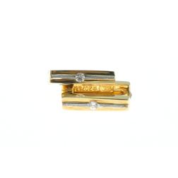 Boccole piccole squadrate con duralite oro giallo e bianco