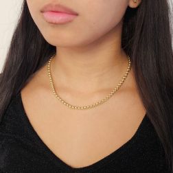 photo of worn Rolò Necklace 4mm 42cm