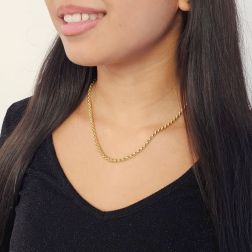 photo of worn Rolò Necklace 4mm 45cm