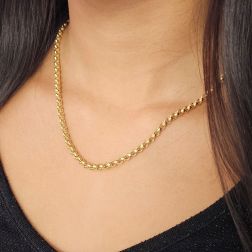 photo of worn Rolò Necklace 4mm 45cm