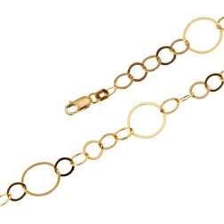5+1 Circle 45cm Necklace in 18kt Yellow Gold