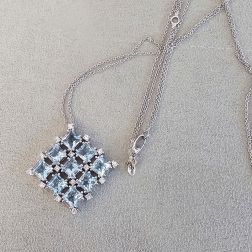 Collana Tappeto d'Acquamarina