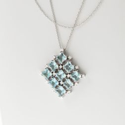 Aquamarine Carpet Necklace