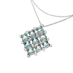 Aquamarine Carpet Necklace