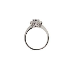 Kate Small Sapphire Ring 6x4mm with 10 Diamonds