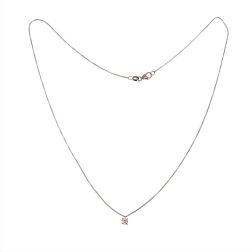Simple Light Point Solitaire Necklace 0.21ct