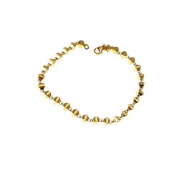 Bracciale a Trapezi Tridimensionali in Oro Giallo