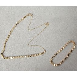 Bracciale con Cubi e Sfere in Oro Giallo