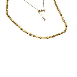 Collana con Cubi e Sfere in Oro Giallo