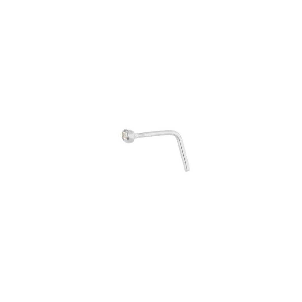 White gold and Diamond Nose piercing