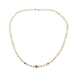 White Gold Scalar Pearls Necklace