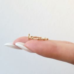 Yellow Gold Cross Rosary Ring