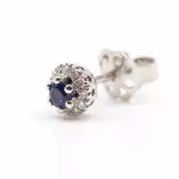 Orecchino Zaffiro Contornato Diamanti