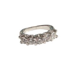 Veretta Suspended 5 Diamanti Centro 0.37ct e 4 da 0.30/031ct