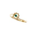 Anello Solitario Easy Flower Smeraldo Oro Giallo
