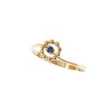 Anello Solitario Easy Flower Zaffiro Blu Oro Giallo