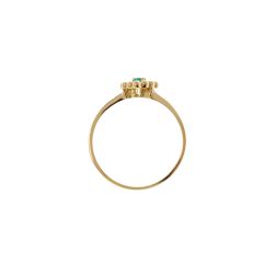 Easy Love Emerald Yellow Gold Solitaire Ring