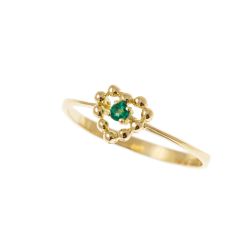 Easy Love Emerald Yellow Gold Solitaire Ring