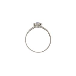 Anello Solitario Easy Flower Zaffiro Blu Oro Bianco
