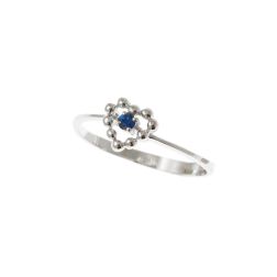 Easy Love Blue Sapphire White Gold Solitaire Ring