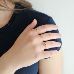 Easy Love Ruby Yellow Gold Solitaire Ring