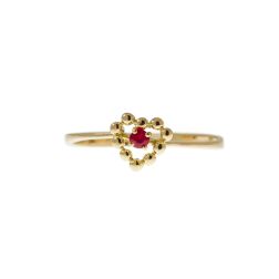 Easy Love Ruby Yellow Gold Solitaire Ring