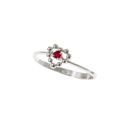 Anello Solitario Easy Love Rubino Oro Bianco