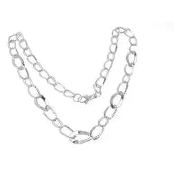 Girocollo ovali a scalare oro bianco