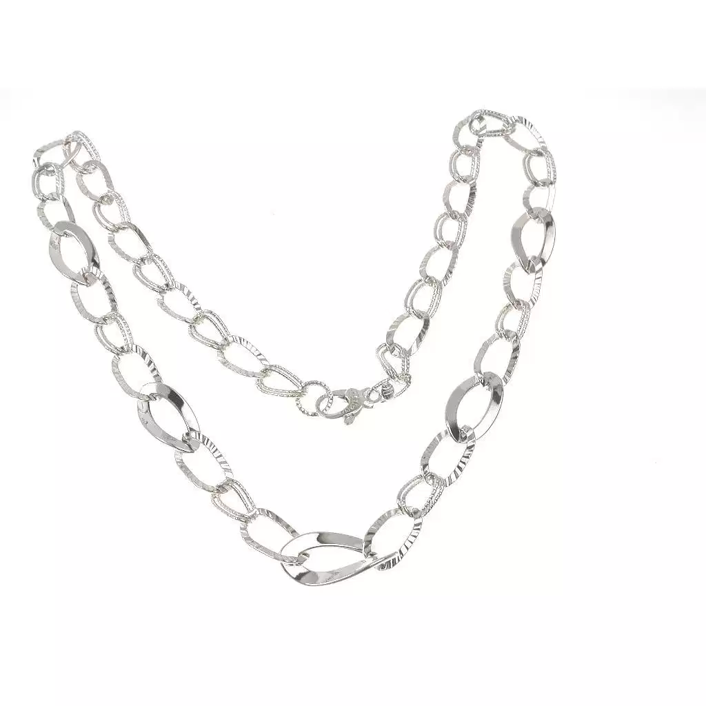 Girocollo ovali a scalare oro bianco