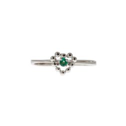 Easy Love Emerald White Gold Solitaire Ring