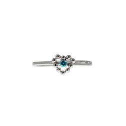 Easy Love Blue Diamond White Gold Solitaire Ring