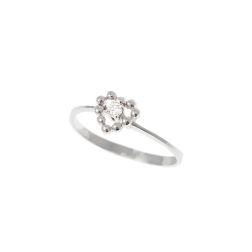 Anello Solitario Easy Love Diamante Oro Bianco