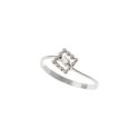 Anello Solitario Easy Square Diamante Oro Bianco
