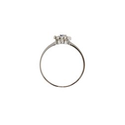 Easy Square Blue Sapphire White Gold Solitaire Ring