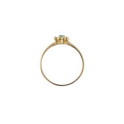 Easy Square Emerald Yellow Gold Solitaire Ring