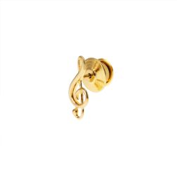 Spilla Chiave di Violino oro giallo