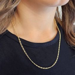 photo of worn 50cm chain Necklace side tiger
