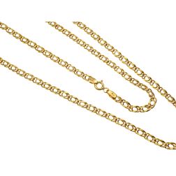 Collana maglia Accoppiata 50cm x 3.20mm - Chiusura occhiello a molla