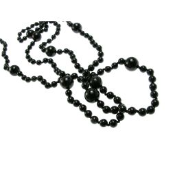 Collana Lunga Onice Nera Laccio 170cm con Sfere da 16.5mm 8.5mm