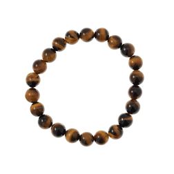 Elastic bracelet with 8.50mm Tiger's Eye beads