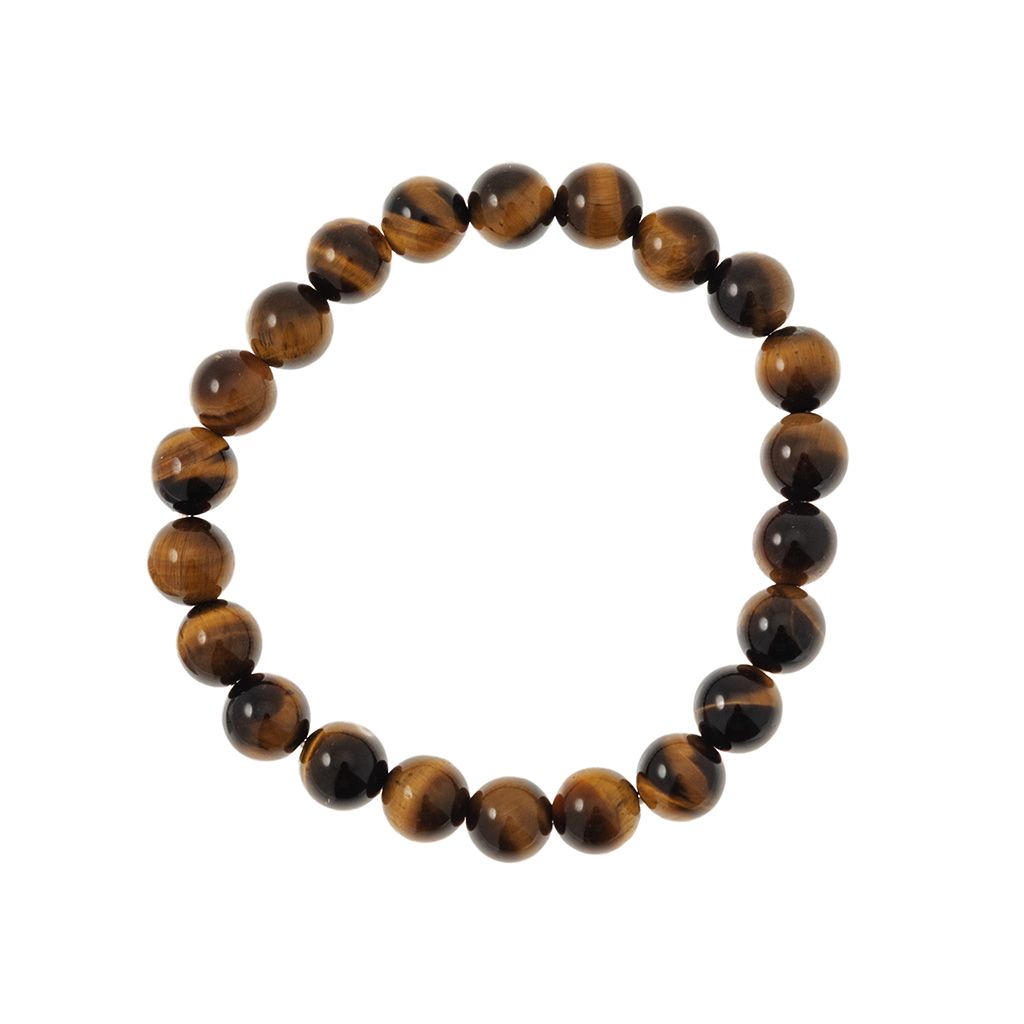 Bracciale Elastico interno con sfere 8.50mm Occhio di Tigre