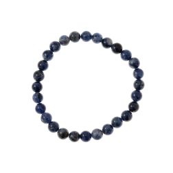 Elastic bracelet with 6.50mm Lapis lazuli beads