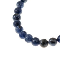 Elastic bracelet with 6.50mm Lapis lazuli beads