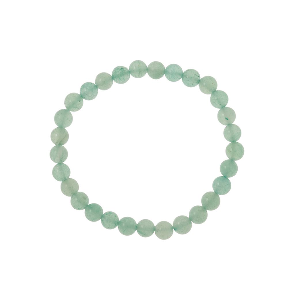 Elastic bracelet with 6.50mm Green Aventurine beads